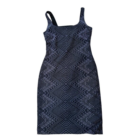 Nicole Miller Black Gold Metallic Knit Bodycon Party Cocktail Dress Size 8 – Gla - Picture 1 of 6